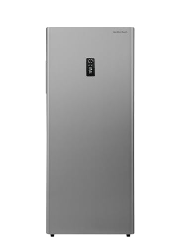 Hamilton Beach HBFRF1495 14 cu ft Upright Convertible Fridge/Freezer-Frost Free-Reversible Door-Removable Glass Shelves-LED Interior Light, Stainless