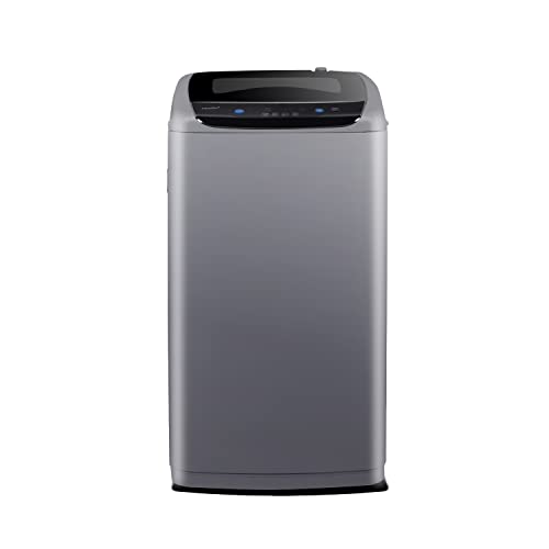 COMFEE&#039; Portable Washing Machine, 1.0 Cu.Ft (IEC) Compact Washer with LED Display, Fully Atomatic Wash Cycles, 2 Built-in Rollers, Space Saving, Ideal Laundry, Magnetic Gray, Large (CV10DPGBL0RC0)