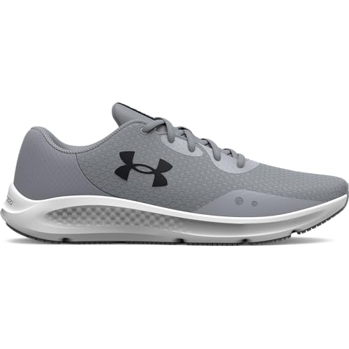 Under Armour Men&#039;s Charged Pursuit 3 Running Shoe, Mod Gray (104)/Black, 8.5