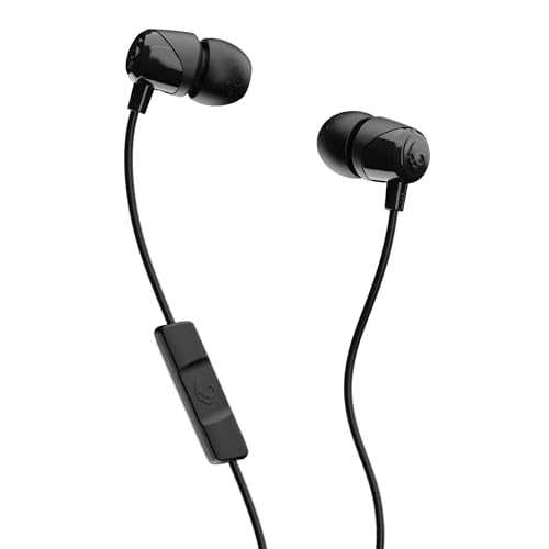 Skullcandy Jib In-Ear Wired Earbuds, Noise Isolating Sound, Microphone, Works with Bluetooth Devices and Computers - Black