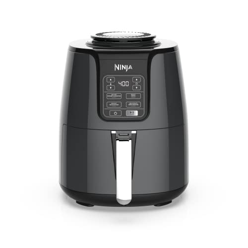 Ninja AF100C Air Fryer, 4-Qt Capacity, Non-Stick, Air Fry, Roast, Reheat, Dehydrate, Charcoal Grey (Canadian Version) - Perfect for Nutritional Cooking with Air Fryer Accessories