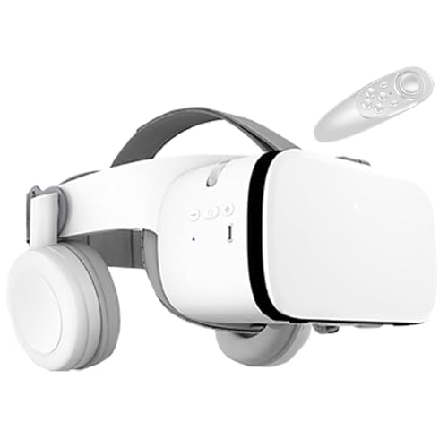 Virtual Reality Glasses Bluetooth VR Glasses with Remote Control for iPhone/Samsung 3D Virtual Reality Movies and Games Compatible with iOS/Android
