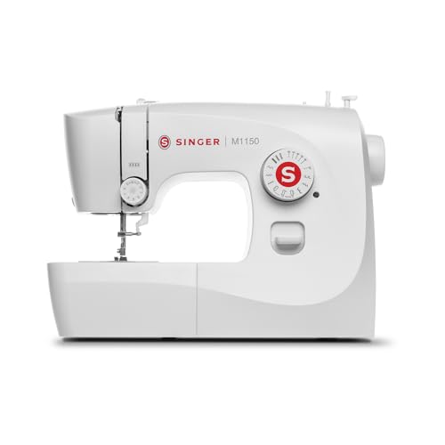 SINGER M1150 Lightweight &amp; Portable Sewing Machine With 45 Stitch Applications, LED Light &amp; 1-step Buttonhole | Used for Mending and Sewing
