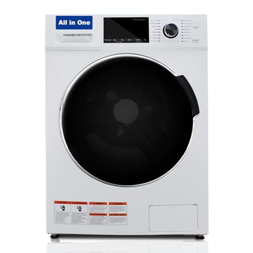 Techomey 2.7 Cu.Ft All-in-One Washer and Dryer Combo, 24&quot; Front Load Ventless Washer Dryer with 26.5 Lbs Loading Capacity, Compact Size, LED Display, Child Lock, White