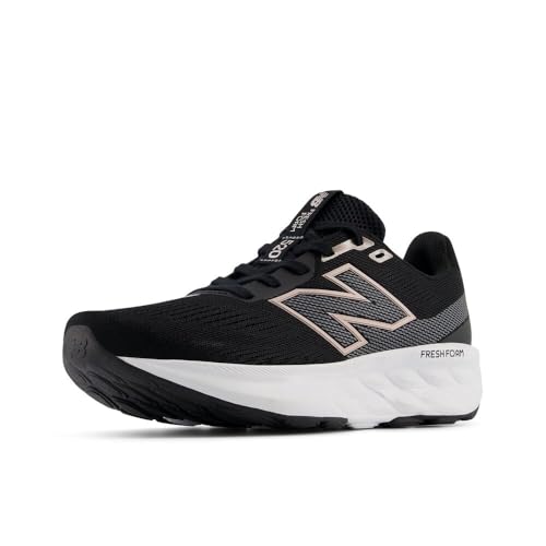New Balance Women&#039;s Fresh Foam 520 V9 Running Shoe, Black/Castlerock/Metallic Rose, 8 M