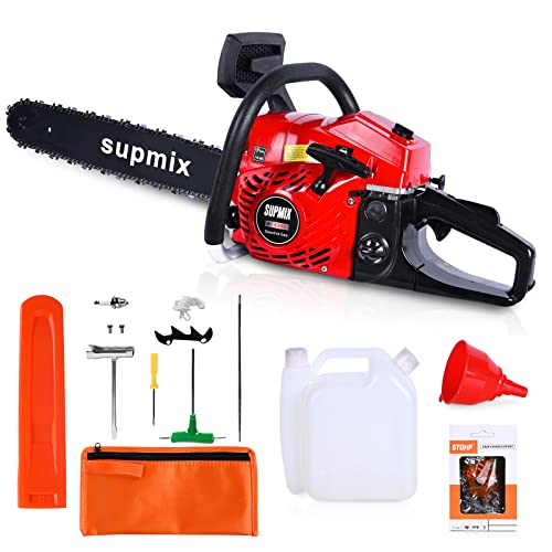 Gas Chainsaw,60 CC Gas Chainsaw Handheld Cordless Petrol Chainsaws,2 Cycle Gasoline Engine Professional Powered Chainsaws with 20-Inch Guide Bar Tree Cutting Tool for Farm Garden and Yard