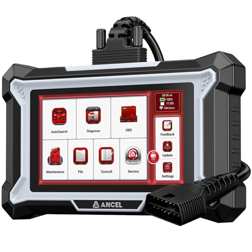 ANCEL DS100 OBD2 Scanner - ABS, SRS, Transmission &amp; Check Engine Code Reader with 7 Reset, Oil/Brake/BMS/SAS/ETS Reset, ABS Auto Bleeding, Gear Learning, Lifetime Free Update, Online Customer Service