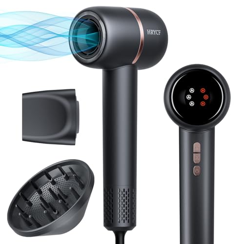 Hair Dryer - 160000 Rpm High Speed Brushless Motor Negative Ion Hair Dryer, Fast Drying, Low Noise Travel Constant Temperature Hair Dryer With Magnetic Diffuser And Nozzle