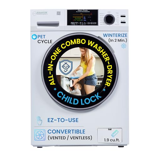 Equator All-In-One VENTED/VENTLESS Washer-Dryer 1.9cf/18lb SANITIZE 1400RPM 110V
