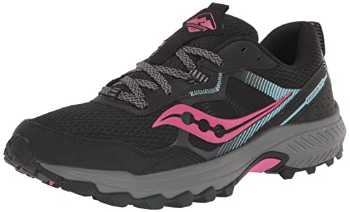 Saucony Women&#039;s Excursion TR16 Trail Running Shoe, Black/Fuchsia, 10 M US