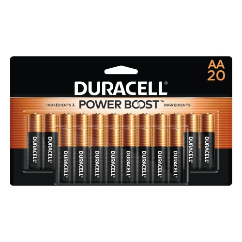 Duracell Coppertop AA Batteries with Power Boost Ingredients, 20 Count (Pack of 1), Double A Battery with Long-lasting Power, Alkaline AA Battery for Household and Office Devices