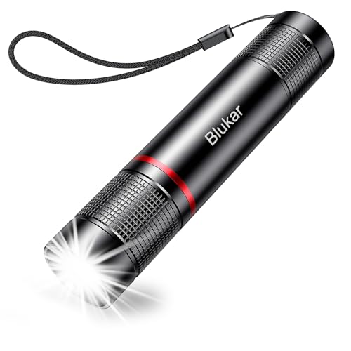 Blukar LED Flashlight Rechargeable, Super Bright Small Handheld Flashlights- Zoomable, Adjustable Brightness, Long Lasting Flash Light, Waterproof Pocket Size Torch Light for Emergency Camping Hiking
