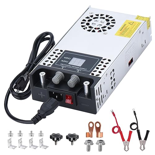 Adjustable 0-12V Power Supply 110V AC to DC 0-12V 0-50A 600W Buck Converter Transformer 12Volt 50Amp Adjustable 600W Power Supply for Led Strip, Motor Pump, CCTV, Electronic Instruments, Lab Computer