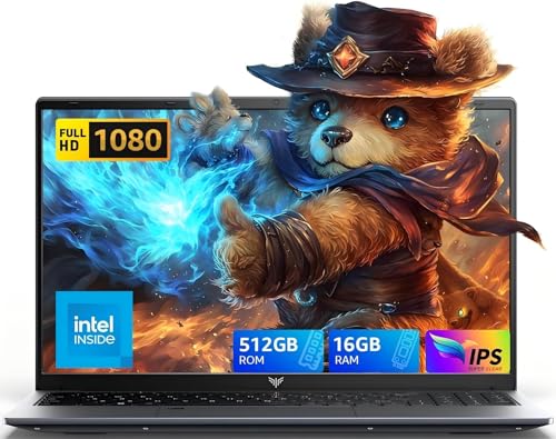 15.6&quot; Laptop Computer with Processor(Up to 3.6GHz), 16GB RAM 512GB SSD Laptop, Windows 11 Pro Traditional Laptops with FHD Screen, Webcam, Light&amp;Thin, HDMI, Type-C, USB3.2