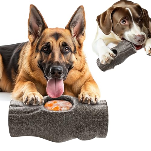 Interactive Dog Chew Toy to Keep Your Aggressive Dogs Distracted Long Lasting, Safe and Low Mess Design Dog Toys for Large Dogs 25-75 lbs,with Free Treat Mold
